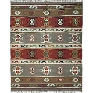 Buy Budhrajrugs Handmade Wool and Jute Kilim Dhurrie Rug 8X10 ...