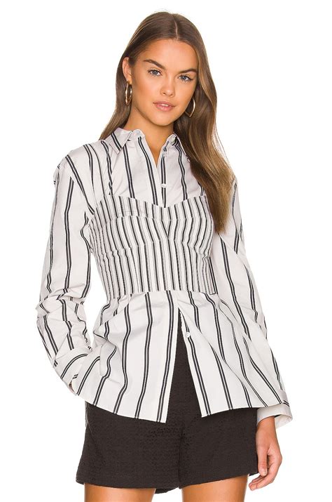 Theory Bustier Shirt in Multi | REVOLVE