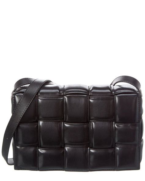 Tiffany & Fred Paris Puffy Leather Messenger Bag in Black | Lyst