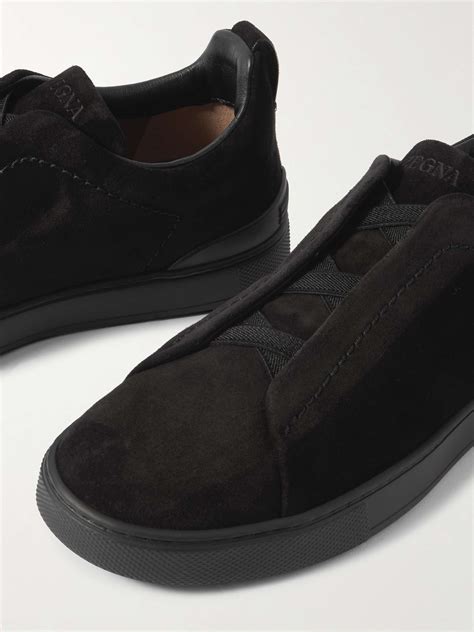 ZEGNA Triple Stitch™ Suede Slip-On Sneakers for Men | MR PORTER