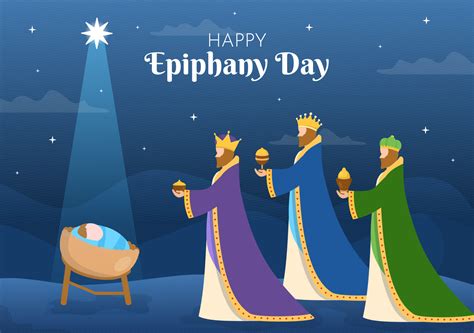 Happy Epiphany Day Template Hand Drawn Cartoon Flat Illustration ...