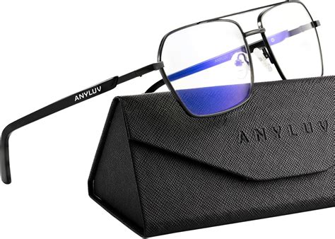 Amazon.com: ANYLUV Al-Mg Blue Light Glasses + Men Blue-Light Blocking ...