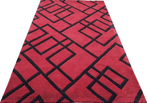 Buy Neha Carpet Geometric Anti-Skid Silk Touch Carpet, Rug for Living ...