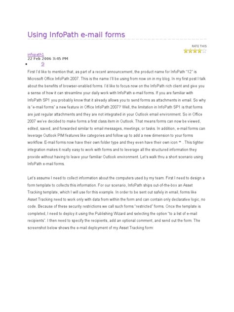 Using Microsoft InfoPath 的图像结果