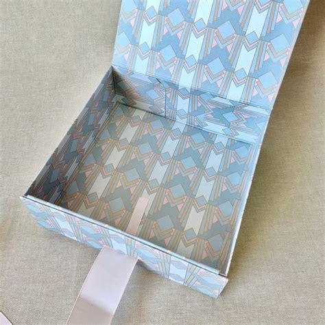 Gilded Era Blue Collapsible Box with Ribbon – Paperfields