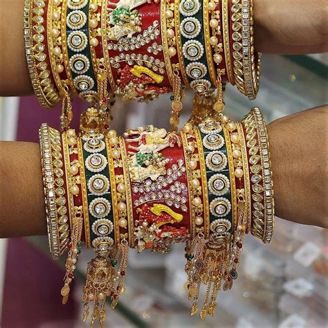 Best Rajwadi Bangle Set in Doli Design – Taj Bridal Store