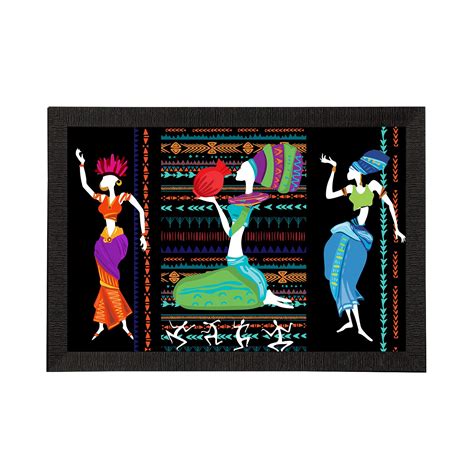 Tribal Theme Satin Matt Texture UV Art Painting - eCraftIndia Online