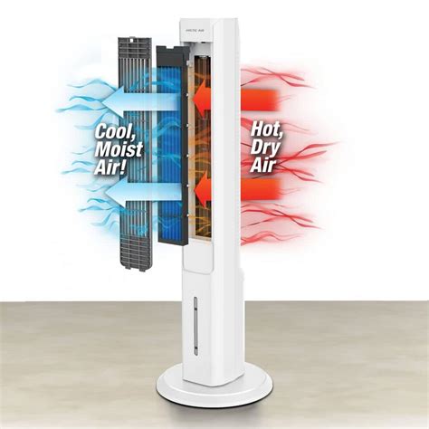 Buy Oscillating 303 CFM 3-Speed Tower Portable Evaporative Cooler for ...