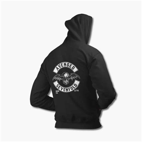 Avenged Sevenfold Hoodie, Avenged Sevenfold A7X Artwork Black Hooded ...