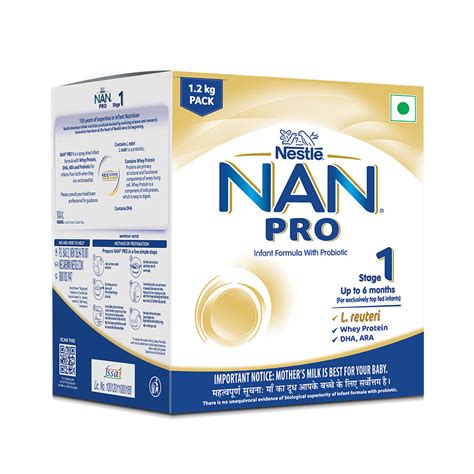 Nestlé NAN PRO Stage 1, 1.2kg pack, Infant Formula Milk Powder for ...