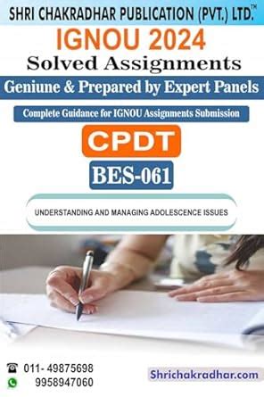 Buy IGNOU BES 61 Solved Assignment 2024 Understanding and Managing ...