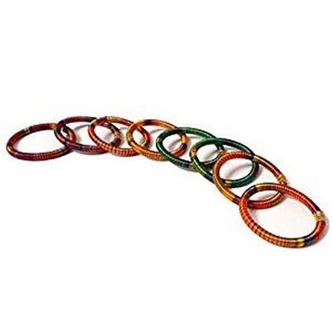 Buy Beautiful Handmade Silk Thread 8pc Multi-Color Bangles Set For ...