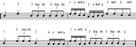 Image result for 8th Note Triplets