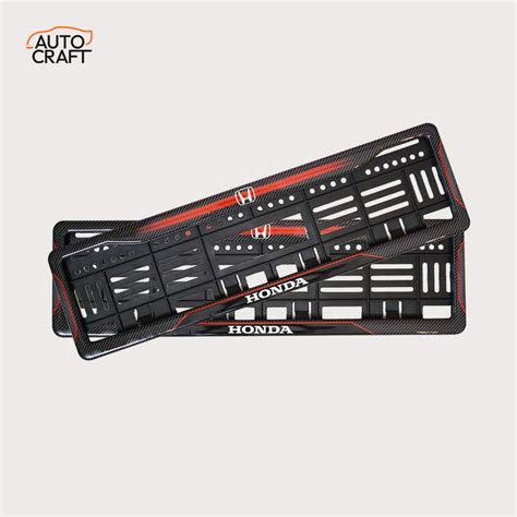 Car Number Plate Gel Frame - Honda - Red Dash – Autocraft