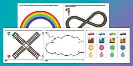 Insects: Cross the Midline Path Tracing Activity Sheet