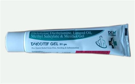 DCM PHARMA Pvt Ltd - DYCOTIF GEL | Diclofenac Diethylamine, Linseed Oil ...