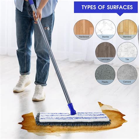 Buy Masthome Flat Dust Mop,Microfiber Flip Mop with 4 Washable Mop Pads ...