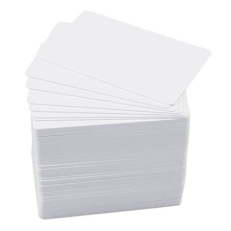 100 Pack Premium Blank PVC Cards, CAETOUNG CR80 30 Mil Graphic Quality ...