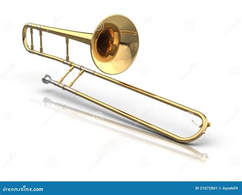Trombone stock illustration. Illustration of music, instrument - 21072801
