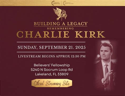 Charlie Kirk Memorial Streaming Location, 5240 N Socrum Loop Rd ...