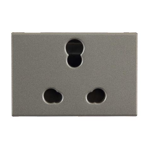 Legrand Arteor Indian Standard Socket (2P+Earth) (Magnesium, Pack of 2 ...