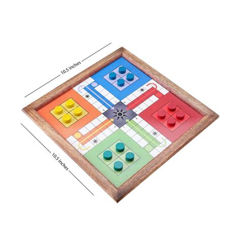 Buy Classic Handmade Wooden 2 in 1 Ludo Magnetic Snakes and Ladders ...