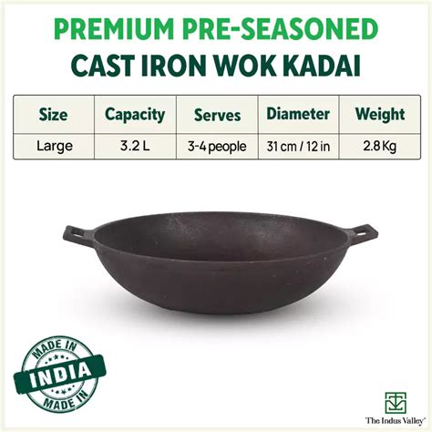 Buy Cast Iron Chinese Wok Kadai Online at Best Price in India – The ...