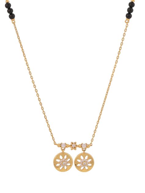 PALMONAS Ishani Diamond Mangalsutra | BIS Hallmarked | 18k Gold Vermeil ...