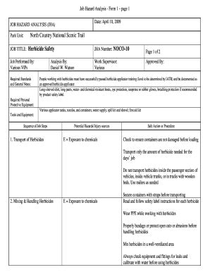 Fillable Online nps job hazard analysis form pdf Fax Email Print ...