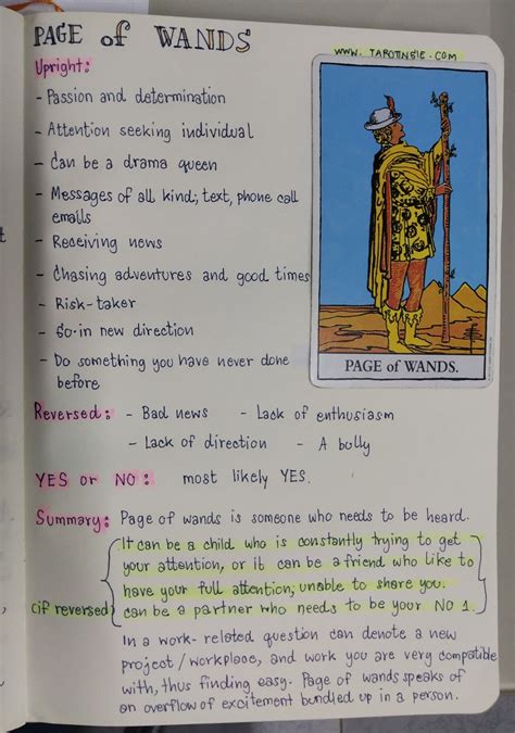 Page of Wands 😇😇😇 🗼🗼 | Tarot meanings, Tarot guidebook, Tarot card spreads