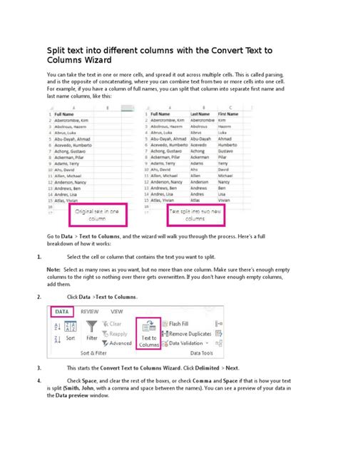 Image result for Convert Text to Column Wizard