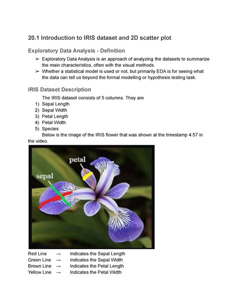 EDA Notes can be used for revision - 20 Introduction to IRIS dataset ...