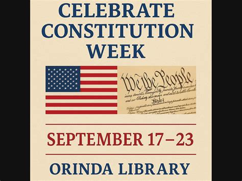 Celebrate Constitution Week at Orinda Library 🇺🇸 | Lamorinda, CA Patch