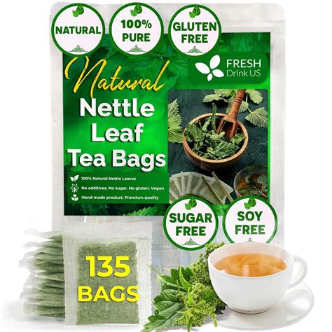 Premium Nettle Leaf Tea Bags, 100% Natural & Pure, Stinging Nettle Leaf Tea, No Sugar/Caffeine ...