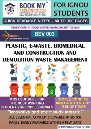 IGNOU BEV 003 Plastic, E-waste, Biomedical and Construction and ...