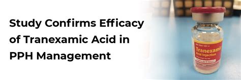 Study confirms efficacy of tranexamic acid in PPH management