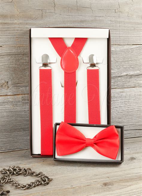 Oh so Retro! Vintage Men's Suspenders & Bow Tie Set in Solid Red ⋆ ...