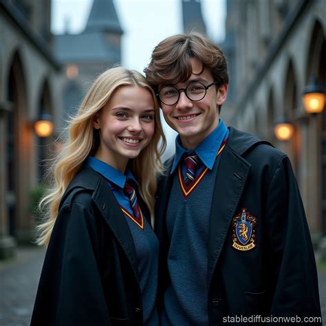 Harry Potter Ravenclaw Students in Hogwarts Castle | Stable Diffusion ...