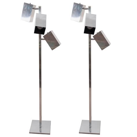 Vintage Pair of Koch and Lowy OMI Brass Adjustable Floor / Task Lamps ...