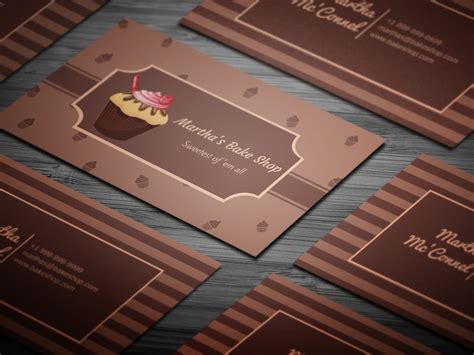 Business Cards for Bakery 的图像结果