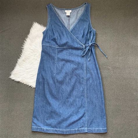 Ana Taylor Loft wrap denim dress, Women's Fashion, Dresses & Sets ...
