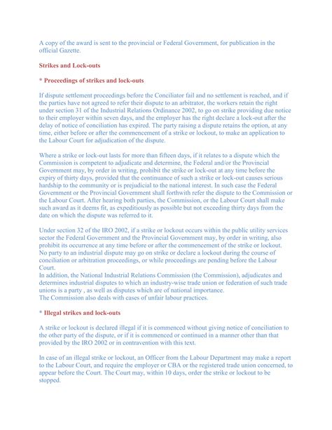 Labour Law Pakistan | PDF