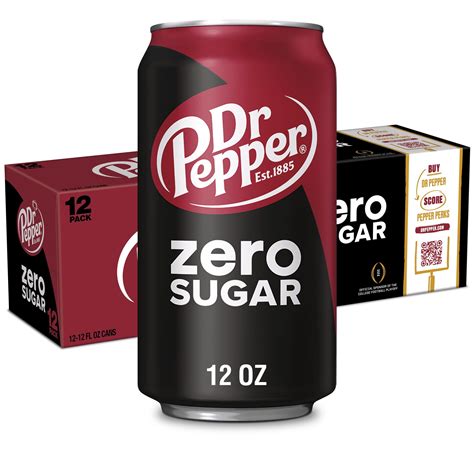 Dr Pepper Zero Sugar Soda, 12 fl oz cans, 12 pack - Walmart Inventory ...