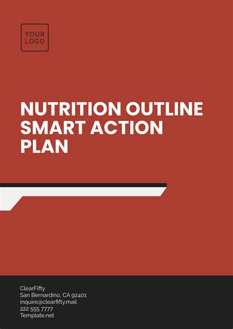 Free Nutrition Outline Smart Action Plan Template to Edit Online