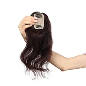 The Hair India 2x3 Base (Natural Brown, 16") 100% Human Hair Extensions ...