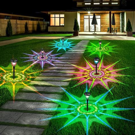 1 PC Solar Pathway Lights Color Changing Solar Garden Lights IP65 ...