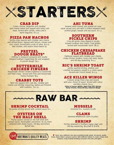 Menu at Rams Head Dockside pub & bar, Glen Burnie