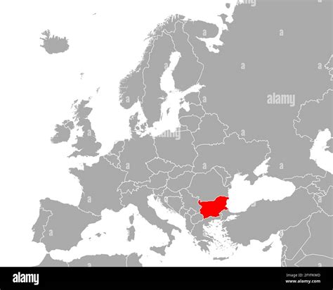 Map of Bulgaria in Europe Stock Photo - Alamy