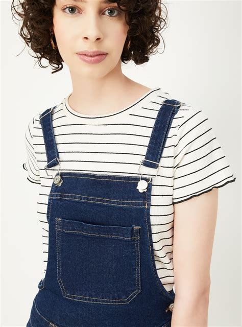Buy Women Solid Denim Dungarees Online at just Rs. 1599.0 ...