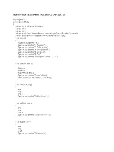 Hardware Menu-Driven Java Program 的图像结果